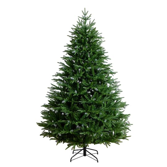 7Ft Pre-Lit Luxembourg Pine Artificial Christmas Tree, Multicolor LED Lights By Nearly Natural in Green | 7 ft | Michaels®